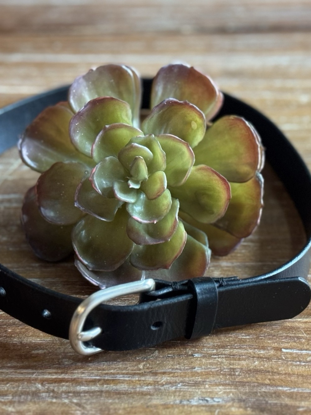 Boys Black Leather Belt